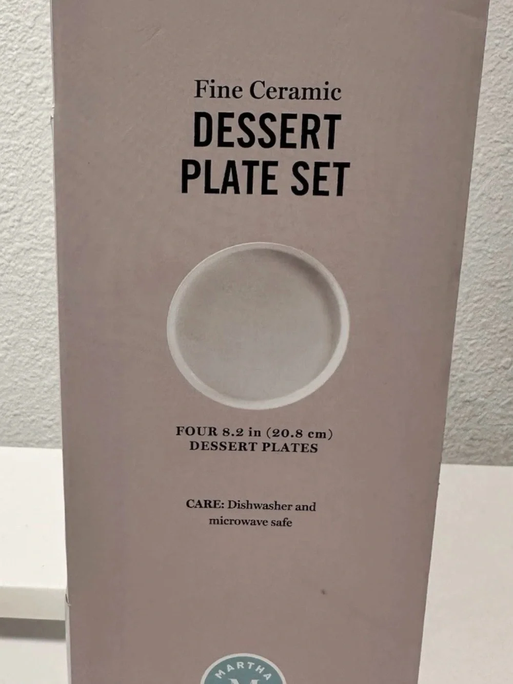 Martha Stewart Cream 4-Piece Dessert Plate Set